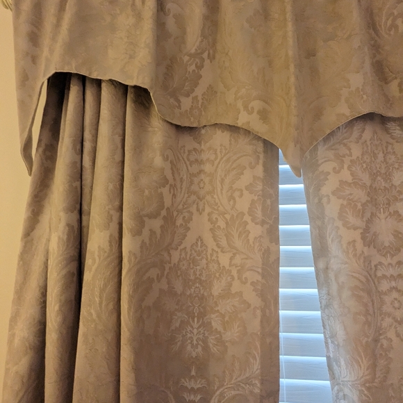 Country Curtain Brocade Curtains and Valance Set - Picture 1 of 10
